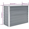vidaXL Raised Garden Bed Galvanized Steel Outdoor Planter Gray - 3 of 4