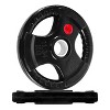 Kumasinova 2" Dia  Olympic Weight Plates,Rubber Coated Cast Iron Barbell Plates for Strength Training and Weight Lifting,Multiple Options - 3 of 4