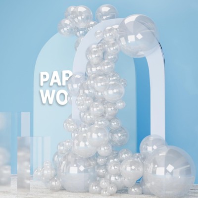 PartyWoo Balloons Clear Transparent Bubble 18 12 10 5 Inch 123 pcs