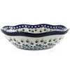 Blue Rose Polish Pottery 273 Ceramika Artystyczna Large Scallop Bowl - image 3 of 3