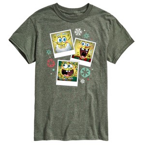Men's - SpongeBob SquarePants - Christmas Photo Collage Short Sleeve Graphic T-Shirt - 1 of 4