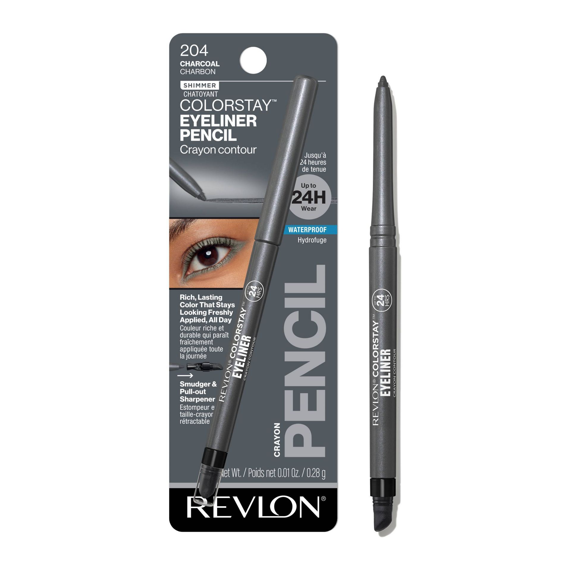 Revlon Colorstay Waterproof Eyeliner with Built-in Smudger - 204 Charcoal - 0.01oz