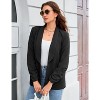 Blazer Jackets for Women Open Front Long Sleeve Work Office Casual Blazers with Pockets - 2 of 4