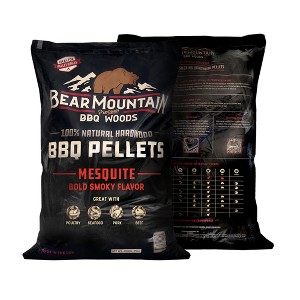 Bear Mountain All Natural Mesquite BBQ Wood Pellets with Robust Smoky Flavor for Ribs, Butts & Brisket For Outdoor Gas, Grills, and Smoker, 33 Pounds - 1 of 4
