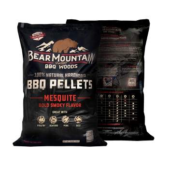 Bear Mountain All Natural Mesquite BBQ Wood Pellets with Robust Smoky Flavor for Ribs, Butts & Brisket For Outdoor Gas, Grills, and Smoker, 33 Pounds