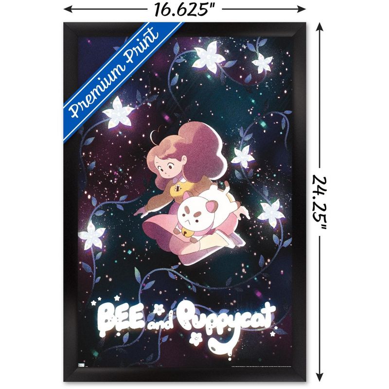 Trends International Bee and Puppycat - Space Flowers Key Art Framed Wall Poster Prints, 3 of 7