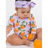 RuffleButts Baby Girls Orange You The Sweetest Long Sleeve UPF50+ One Piece Rash Guard - 4 of 4