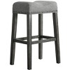 NicBex Set of 2 Bar Stools for Kitchen Island,Modern Counter Bar Stools with Wood Legs,Bar Chairs for Dining Rooms,Kitchens Islands,Tan/Gray - 3 of 4