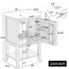 ALEXOUN 20" Small Bathroom Free Standing Single Basin Vanity with Ceramic Sink,Bathroom Storage Cabinet with Door and Storage Rack & Open Shelf - 4 of 4