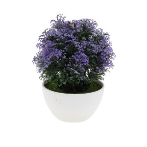 Unique Bargains Artificial Plants Frosted Pine Topiary Plastic 2.17"x2.17"x6.69" 1 Pc - 1 of 4
