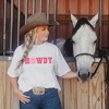 Simply Sage Market Women's Howdy Smiley Face Short Sleeve Garment Dyed Tee - 2 of 2