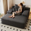 NicBex Oversized Fluffy Chaise Lounge Sofa Couch with Three Detachable Pillows,Upholstered Sleeper Sofa for Living Room,Bedroom - 2 of 4