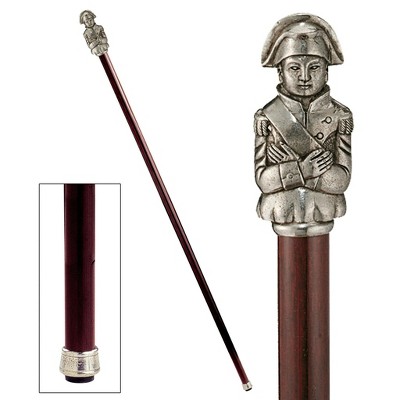 Design Toscano The Padrone Collection: Napoleon Pewter Walking Stick