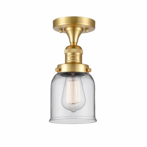 Innovations Lighting Bell 1 - Light Semi-Flush Mount in  Satin Gold - image 1 of 1