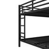 NicBex Queen Size Bunk Bed Metal Frame Bed Frame with Guardrails and 2 Ladder, No Box Spring Required, Space Saving, No Noise, Black - 4 of 4