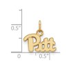Black Bow Jewelry 10k Yellow Gold Pittsburgh Panthers NCAA Extra Small Pendant - 2 of 3