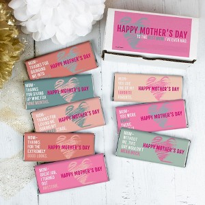 Mother's Day Candy Gift - Hershey's Chocolate Bar Gift Box (8 bars/box) - Pink - By Just Candy - 1 of 3