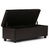 Gulches Tanners Brown Storage Ottoman Bench - Vegan Faux Leather, Child Safety Hinge, 48"W¡Á18.1"D¡Á16.1"H, Multi-Functional for Living Room/Bedroom - 2 of 4