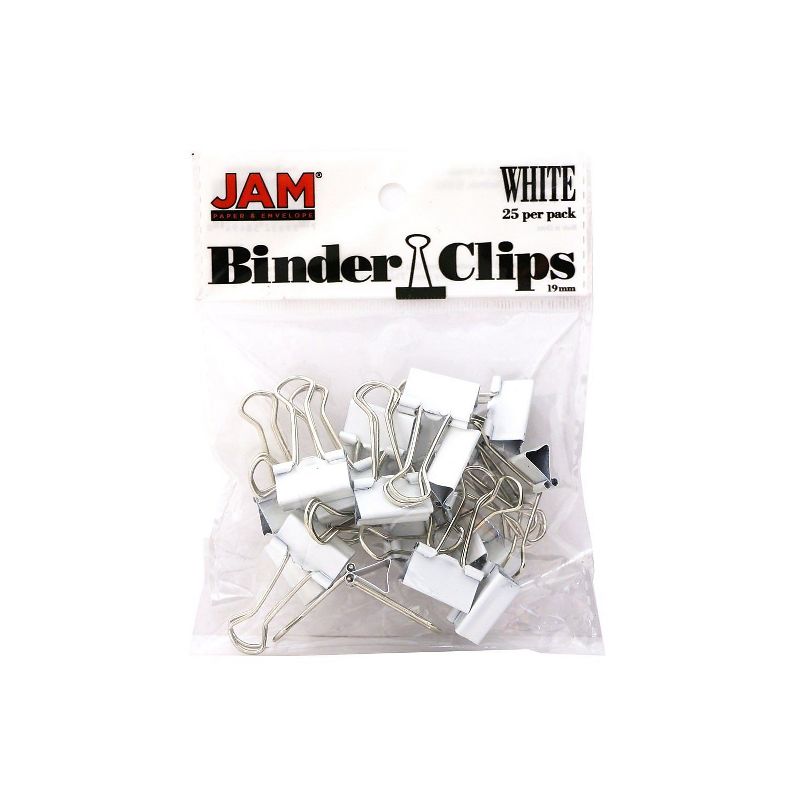 JAM Paper Colored Office Desk Supplies Bundle White Paper Clips & Binder Clips 1 Pack of Each 2/pack, 3 of 4