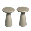 UPHA 16-Inch Round Side Table Set of 2 – Magnesium Oxide Mushroom Shape End Table for Indoor & Outdoor Use - 2 of 4