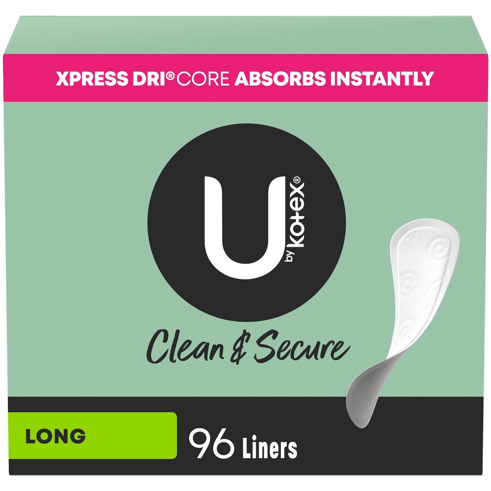 U by Kotex Clean & Secure Fragrance Free Panty Liners - Light Absorbency - 96ct