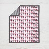 Bacati - Elephants Pink/Fuschia/Gray 4 pc Crib Bedding Set with Diaper Caddy - 3 of 4
