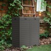 Dolonm 62GAL Dual Compartment Trash Can, 230L Outdoor Waste Bin with Double Bucket, Heavy-Duty Plastic, 30.67"x16.26"x33.86", Black - 2 of 4