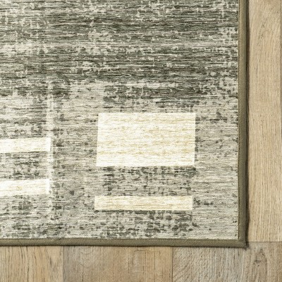 Gray Geometric Flat Woven Round Cotton Area Rug