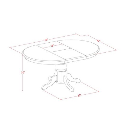 Contemporary Round Extendable Wood Dining Table in Buttermilk & Cherry