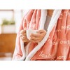 Chanasya Sympathy Warm Hugs Support Gift Throw Blanket with Plush Faux Shearling Side - 2 of 4