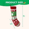Joyfy 3 Pack Knit Christmas Stockings, Red & Green Large Rustic Cable Knit Xmas Stocking for Christmas Holiday Decoration - 4 of 4