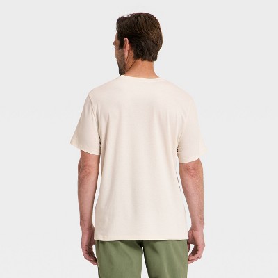 Мужские футболки Goodfellow & Co Men's Short Sleeve Every Wear Plus Crewneck T-Shirt - Goodfellow & Co™ Cream XXL — фото 2