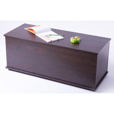 Brown MDF Wooden Toy Storage Box with Soft Closure Lid