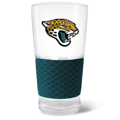 NFL Jacksonville Jaguars 14oz Rocks Glass Set with Silicone Grip - 2pc