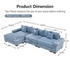 Aukfa Oversized 130" Modular Corduroy Sofa Set - Reversible Sectional Couch with Ottoman, Fabric Upholstery for Living Room - 3 of 4