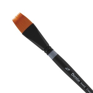Creative Mark Beste Golden Taklon Rake 3/4 in Artist Brush, Professional Watercolor Brushes, For Acrylic Painting, Short Handle, Sharp Edges, - 1 of 4