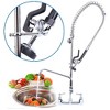 BWE Commercial Restaurant Pull Down 2-Handle Wall Mount Pre-Rinse Spray Utility Kitchen Faucet - 2 of 4