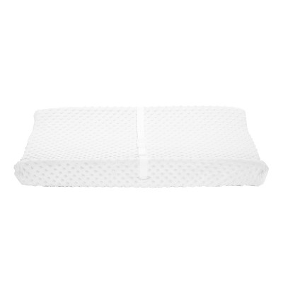 White Waterproof Contoured Diaper Changing Pad with Cover