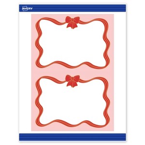 Avery Invitation Cards, 5" x 7", Gold-Pink Bow, Matte, 20ct - 1 of 4