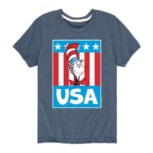Boys' - Dr. Seuss - Cat In The Hat USA Short Sleeve Graphic T-Shirt - 1 of 4