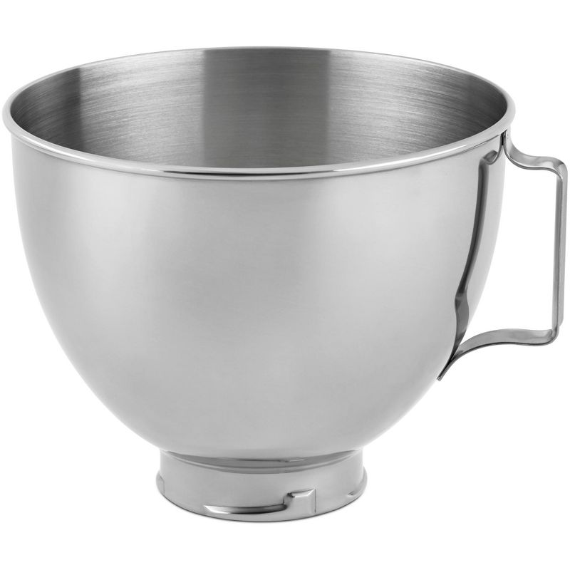 KitchenAid   4.5 Quart Polished Stainless Steel Mixer Bowl with Handle - K45SB, 1 of 4