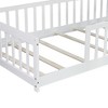 Kumasinova Kids Floor Bed with Safety Guardrails,Twin Rubber Wood Platform Bed with Slats for Boys,Girls,Teens,No Box Spring Needed - 4 of 4
