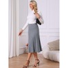 INSPIRE CHIC Women's Knit Pleated High Waist Stretchy A Line Sweater Midi Skirt - 3 of 4
