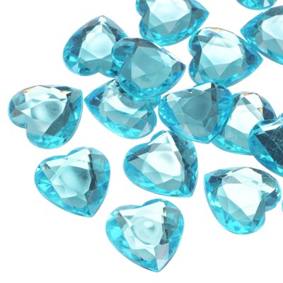 Unique Bargains Acrylic Flat Back Heart DIY Crafting Decor Jewelry Rhinestone 20 Pcs