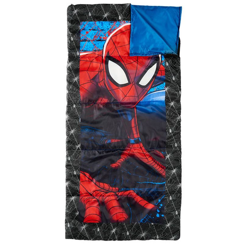 Exxel Marvel Spiderman Superhero Kids Outdoor Youth Sized 2 Piece Camping Set with Matching Sleeping Bag and Carrying Backpack, 3 of 7