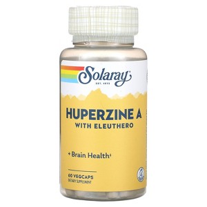 Solaray Huperzine A with Eleuthero, 60 VegCaps - 1 of 2