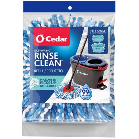 O-Cedar EasyWring RinseClean Microfiber Spin Mop And Bucket Floor Cleaning System With 1 Extra Refill With Citrus Pac Variety Pack