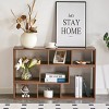 INFURNIC TV Stands and Consoles 2-Piece Cube TV Stand with Adjustable Storage Shelves and Open Compartments, Brown, 55.11"*11.81"*17.12" - 3 of 4
