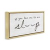 Stupell Industries Let Me Sleep Phrase with Eyelashes Black Framed Floater Canvas Wall Art - 3 of 4