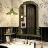 Beautyolove 20 in. W x 30 in. H Antique Arched Wood Framed Wall Mirror Decorative Wall Mirror - 2 of 4
